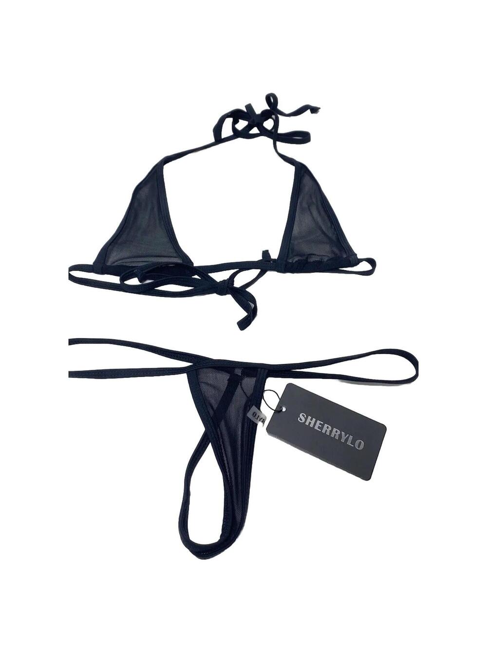 Sheer Black Bikini Free Size 2pc Swimwear Bikini